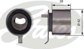 Gates T41267 - Spriegotājrullītis, Gāzu sadales mehānisma piedziņas siksna ps1.lv