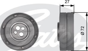 Gates T41217 - Spriegotājrullītis, Gāzu sadales mehānisma piedziņas siksna ps1.lv