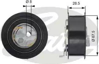 Gates T43142 - Spriegotājrullītis, Gāzu sadales mehānisma piedziņas siksna ps1.lv