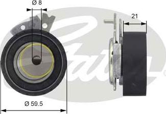 Gates T43161 - Spriegotājrullītis, Gāzu sadales mehānisma piedziņas siksna ps1.lv