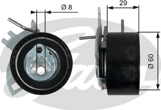 Gates T43246 - Spriegotājrullītis, Gāzu sadales mehānisma piedziņas siksna ps1.lv