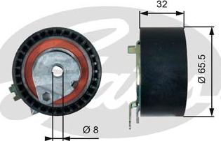 Gates T43236 - Spriegotājrullītis, Gāzu sadales mehānisma piedziņas siksna ps1.lv