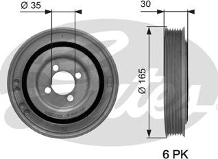 Gates TVD1032 - Piedziņas skriemelis, Kloķvārpsta ps1.lv