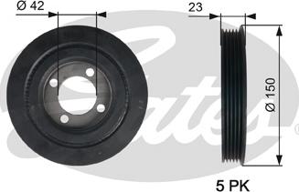 Gates TVD1026 - Piedziņas skriemelis, Kloķvārpsta ps1.lv