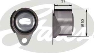 GATES-AU T41157 - Spriegotājrullītis, Gāzu sadales mehānisma piedziņas siksna ps1.lv