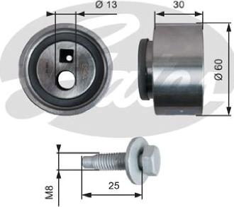 GATES-AU T41139 - Spriegotājrullītis, Gāzu sadales mehānisma piedziņas siksna ps1.lv