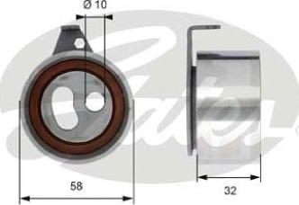 GATES-AU T41313 - Spriegotājrullītis, Gāzu sadales mehānisma piedziņas siksna ps1.lv