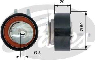 GATES-AU T43199 - Spriegotājrullītis, Gāzu sadales mehānisma piedziņas siksna ps1.lv