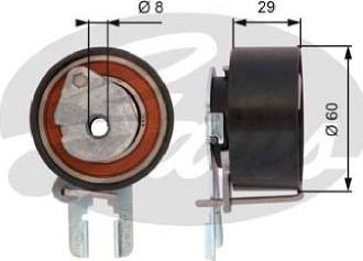 GATES-AU T43158 - Spriegotājrullītis, Gāzu sadales mehānisma piedziņas siksna ps1.lv