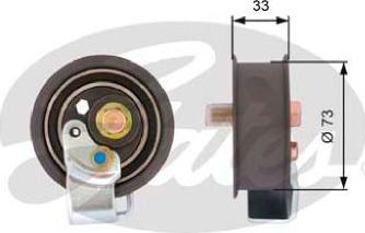 GATES-AU T43123 - Spriegotājrullītis, Gāzu sadales mehānisma piedziņas siksna ps1.lv