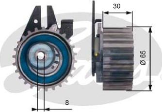 GATES-AU T43211 - Spriegotājrullītis, Gāzu sadales mehānisma piedziņas siksna ps1.lv