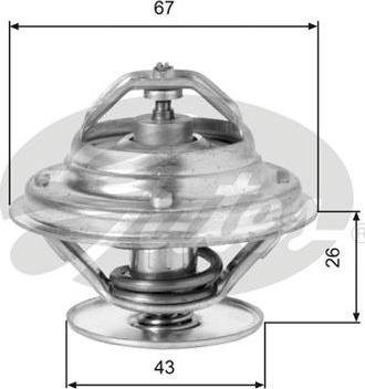 GATES-AU TH05586G1 - Termostats, Dzesēšanas šķidrums ps1.lv