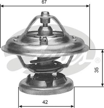 GATES-AU TH12680G1 - Termostats, Dzesēšanas šķidrums ps1.lv