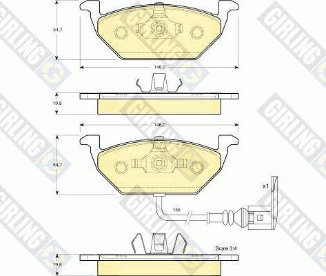 Girling 6410785 - Bremžu komplekts, Disku bremzes ps1.lv