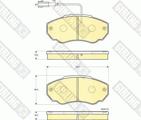 Girling 6411909 - Bremžu komplekts, Disku bremzes ps1.lv