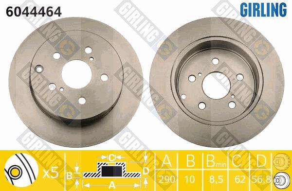 Girling 6044464 - Bremžu diski ps1.lv