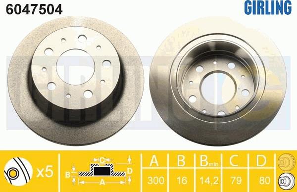 Girling 6047504 - Bremžu diski ps1.lv