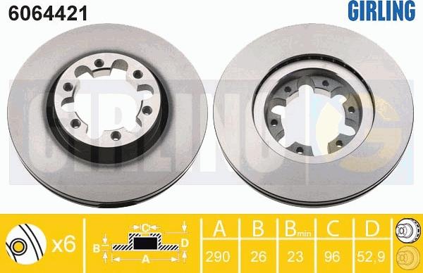 Girling 6064421 - Bremžu diski ps1.lv