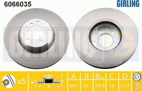 Girling 6066035 - Bremžu diski ps1.lv