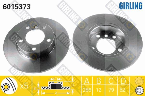 Girling 6015373 - Bremžu diski ps1.lv