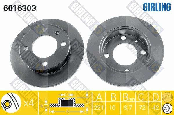 Girling 6016303 - Bremžu diski ps1.lv