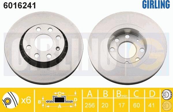 Girling 6016241 - Bremžu diski ps1.lv