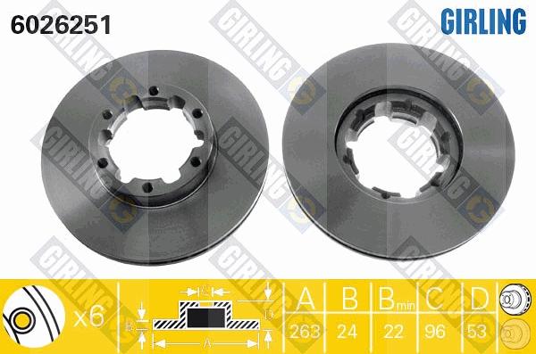 Girling 6026251 - Bremžu diski ps1.lv