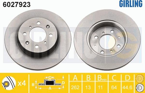 Girling 6027923 - Bremžu diski ps1.lv