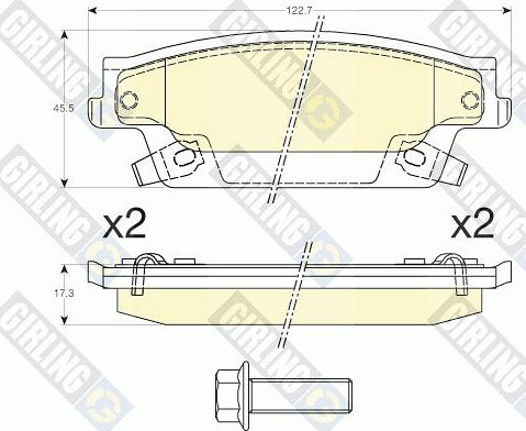 Girling 6144527 - Bremžu uzliku kompl., Disku bremzes ps1.lv