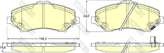 Girling 6146059 - Bremžu uzliku kompl., Disku bremzes ps1.lv