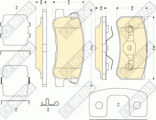 Girling 6146009 - Bremžu uzliku kompl., Disku bremzes ps1.lv