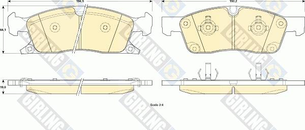 Girling 6146032 - Bremžu uzliku kompl., Disku bremzes ps1.lv