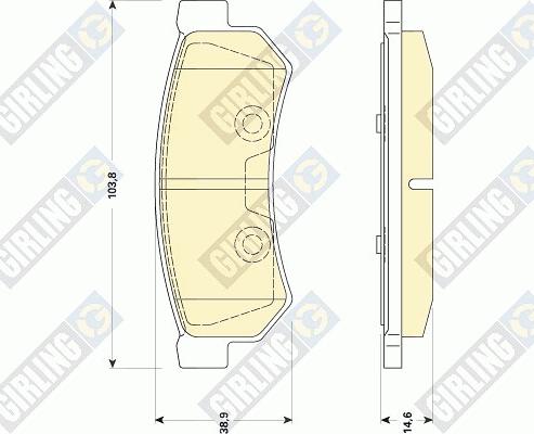 Girling 6141789 - Bremžu uzliku kompl., Disku bremzes ps1.lv