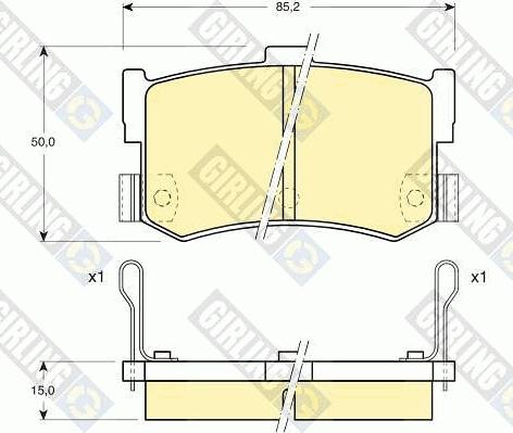 Girling 6109949 - Bremžu uzliku kompl., Disku bremzes ps1.lv