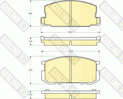 Girling 6109549 - Bremžu uzliku kompl., Disku bremzes ps1.lv