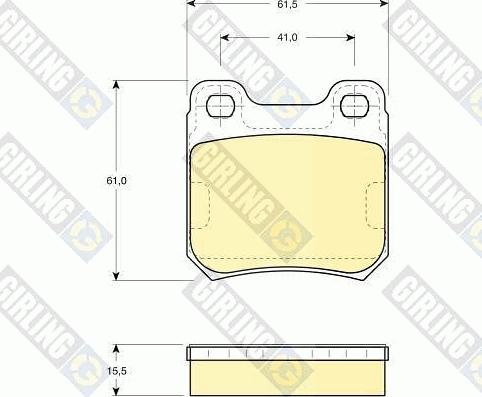 Girling 6109142 - Bremžu uzliku kompl., Disku bremzes ps1.lv