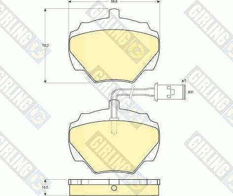 Girling 6109766 - Bremžu uzliku kompl., Disku bremzes ps1.lv