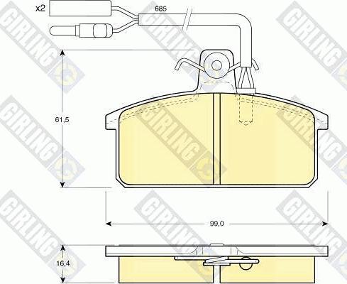 Girling 6104171 - Bremžu uzliku kompl., Disku bremzes ps1.lv