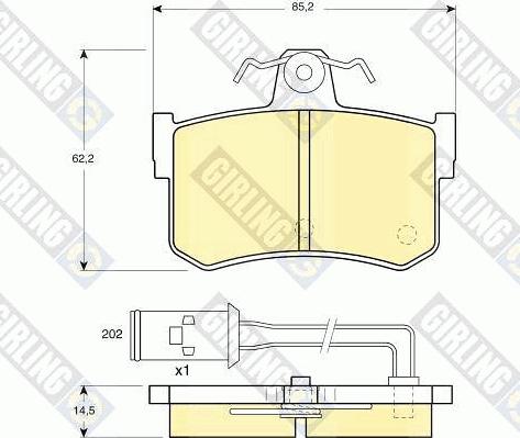 Girling 6104869 - Bremžu uzliku kompl., Disku bremzes ps1.lv