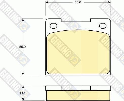 Girling 6105331 - Bremžu uzliku kompl., Disku bremzes ps1.lv