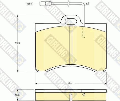 Girling 6101659 - Bremžu uzliku kompl., Disku bremzes ps1.lv