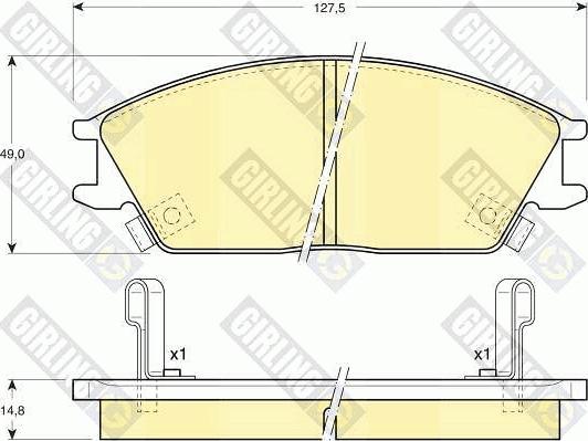 Girling 6108939 - Bremžu uzliku kompl., Disku bremzes ps1.lv