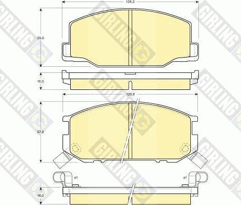 Girling 6108699 - Bremžu uzliku kompl., Disku bremzes ps1.lv