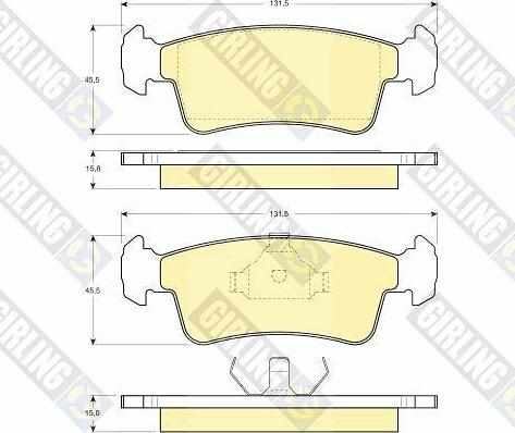 Girling 6108672 - Bremžu uzliku kompl., Disku bremzes ps1.lv