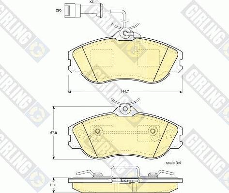 Girling 6108161 - Bremžu uzliku kompl., Disku bremzes ps1.lv