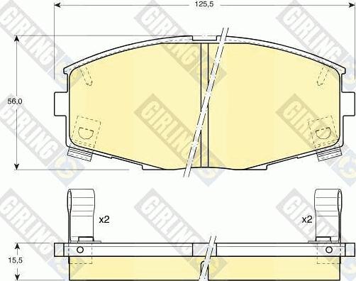 Girling 6108809 - Bremžu uzliku kompl., Disku bremzes ps1.lv