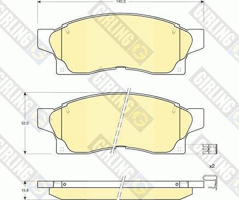 Girling 6108779 - Bremžu uzliku kompl., Disku bremzes ps1.lv