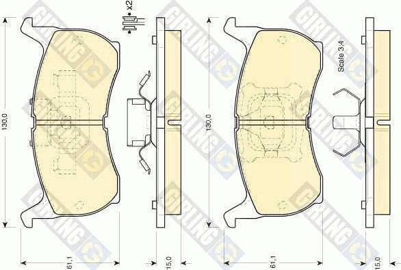 Girling 6103549 - Bremžu uzliku kompl., Disku bremzes ps1.lv