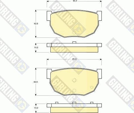 Girling 6103069 - Bremžu uzliku kompl., Disku bremzes ps1.lv