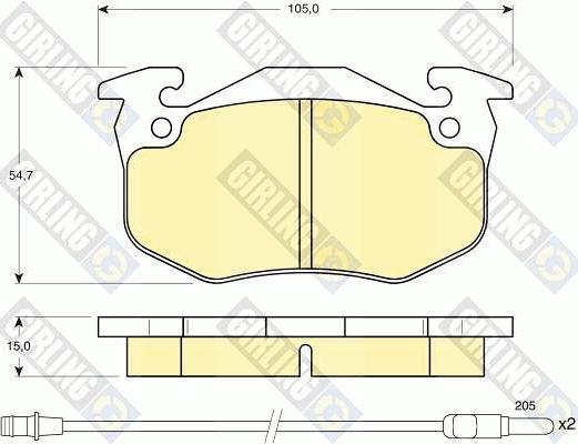 Girling 6103283 - Bremžu uzliku kompl., Disku bremzes ps1.lv